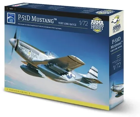 Krabice stavebnice Arma Hobby 70073 P-51D Mustang Very Long Range v měřítku 1/72