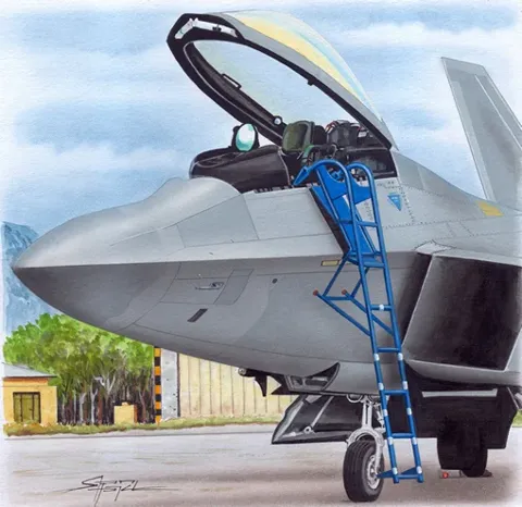 Plus Model AL4085 přístupový žebřík pro F-22 v měřítku 1/48, plastikový doplněk k modelu