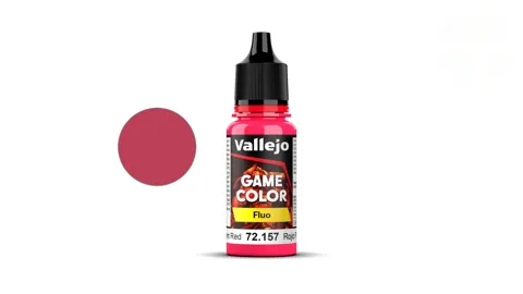 Lahvička akrylové barvy Vallejo Game Color 72157 fluorescenční červená 18 ml