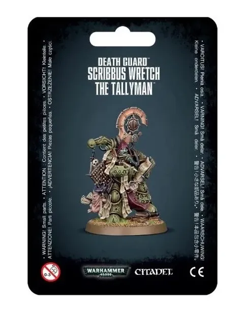 Plastová miniatura Death Guard Scribbus Wretch, the Tallyman pro Warhammer 40,000 od Games Workshop