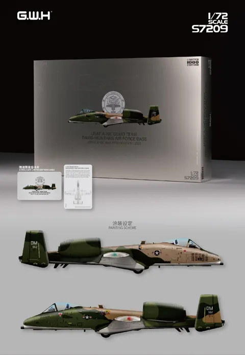 Krabice stavebnice Great Wall Hobby GWHS7209 A-10C USAF Demo Team 2021 v měřítku 1/72