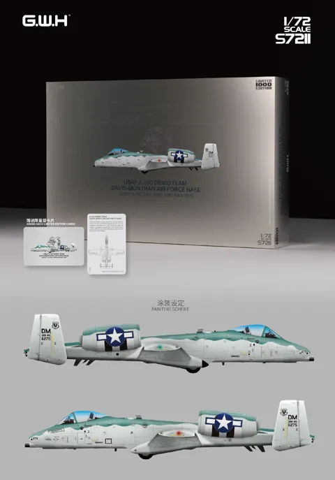 Krabice stavebnice Great Wall Hobby 1/72 USAF A-10C Demo Team Davis-Monthan 2020, GWHS7211