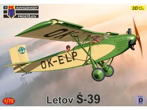 Plastiková stavebnice Kovozávody Prostějov 1/72 Letov Š-39, kód KPM0540