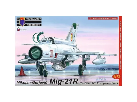 Krabice stavebnice Kovozávody Prostějov KPM0086 MiG-21R Fishbed H v měřítku 1/72