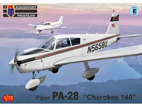 Krabice stavebnice Kovozávody Prostějov KPM0545 Piper PA-28 Cherokee 140 v měřítku 1/72