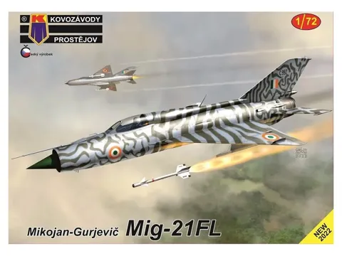 Krabice stavebnice Kovozávody Prostějov KPM0367 MiG-21FL v měřítku 1/72