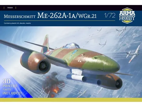 Krabice stavebnice Arma Hobby 70084 Messerschmitt Me 262 A-1a/WGr.21 v měřítku 1/72
