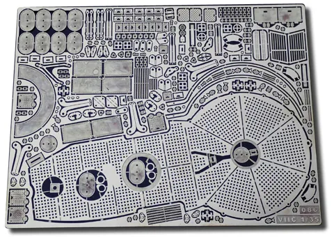 Fotoleptané díly RCSUBS 1/35 superdetailní sada pro ponorku DKM Type VII-C Border Model