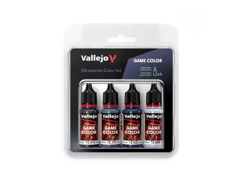 Sada akrylových barev Vallejo Game Color 72389 Ultramarine Color Set, 4 lahvičky 18 ml