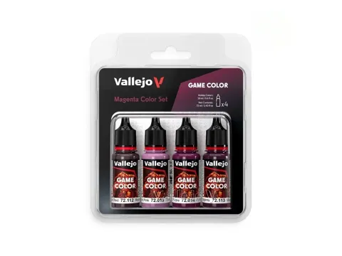 Sada akrylových barev Vallejo Game Color 72388 Magenta, čtyři lahvičky po 18 ml