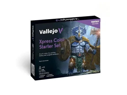 Startovací sada Vallejo Xpress Color 72209 – 12 lahviček barev a figurka