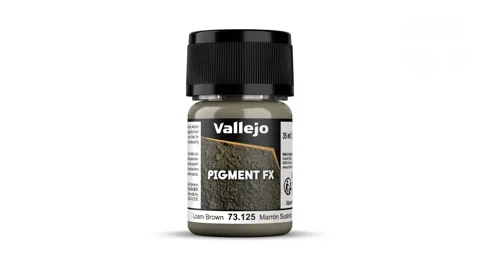 Kelímek práškového pigmentu Vallejo Pigment FX 73125 hlinitě hnědá Loam Brown 35 ml
