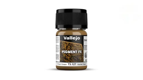 Kelímek práškového pigmentu Vallejo Pigment FX 73127 khaki zelená 35 ml