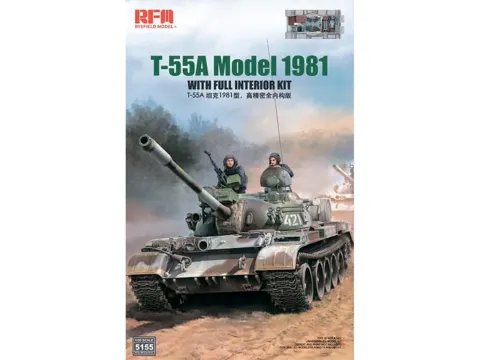 Krabice stavebnice Rye Field Model RFM-5155 1/35 T-55A sovětský střední tank