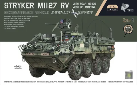 Krabice stavebnice Border Model TK7015 Stryker M1127 RV 2in1 v měřítku 1/72