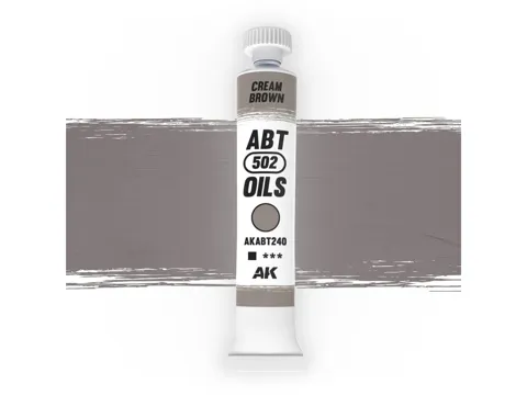 Lahvička olejové barvy AK Interactive Oil Paints ABT240 krémově hnědá 20 ml