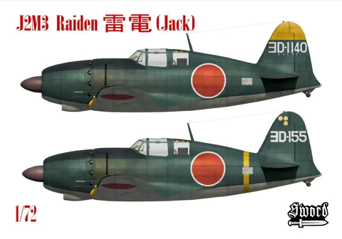 Stavebnice Sword SW72160 Mitsubishi J2M3 Raiden v měřítku 1/72
