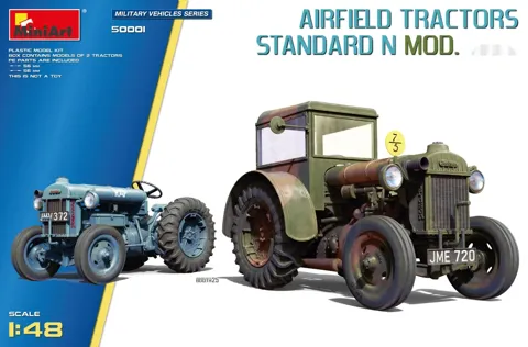 Krabice stavebnice MiniArt 50001 letištní tahače Standard N Mod. 1938 v měřítku 1/48