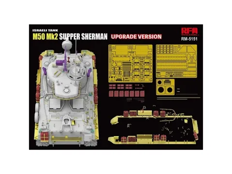 Krabice stavebnice Rye Field Model RFM5151 M50 Mk2 Super Sherman v měřítku 1/35