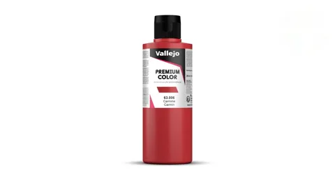 Lahvička barvy Vallejo Premium Color 63006 karmínová krycí Carmíne Opaque 200 ml