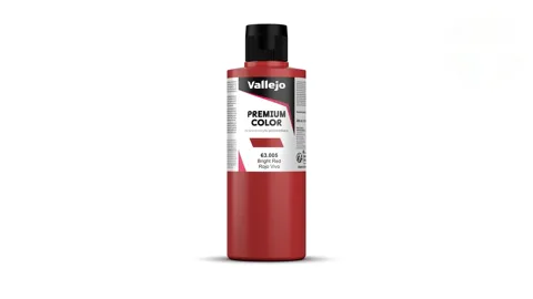 Lahvička barvy Vallejo Premium Color 63005 jasně červená krycí Bright Red Opaque 200 ml