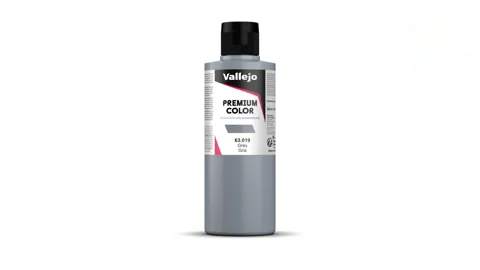 Lahvička barvy Vallejo Premium Color 63019 šedá krycí (Grey Opaque) 200 ml