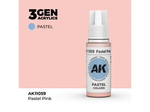 Lahvička akrylové barvy AK Acrylics 3GEN AK11059 pastelově růžová Pastel Pink 17 ml