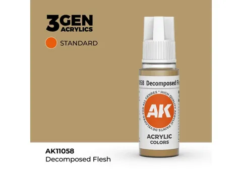 Lahvička akrylové barvy AK Interactive 3GEN AK11058 hnijící maso (Decomposed Flesh) 17 ml