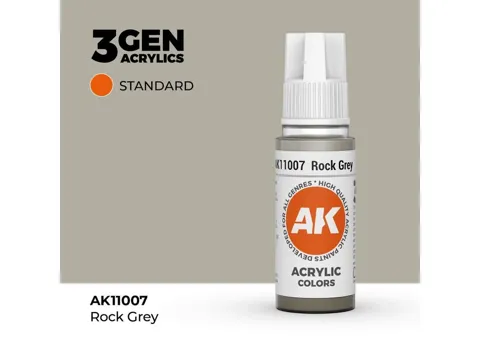Lahvička akrylové barvy AK Interactive 3GEN AK11007 kamenná šedá Rock Grey 17 ml