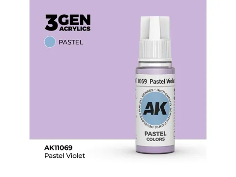 Lahvička akrylové barvy AK Acrylics 3GEN AK11069 pastelová fialová 17 ml