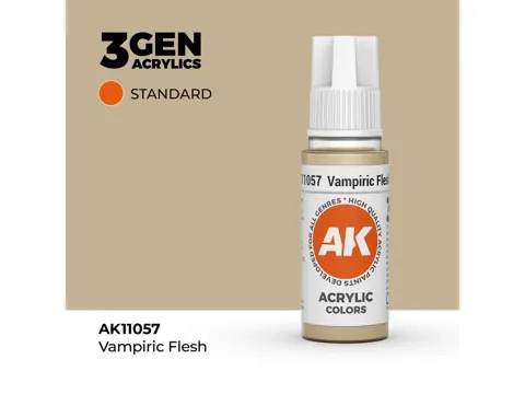 Lahvička akrylové barvy AK Acrylics 3GEN AK11057 upírská pleť 17 ml