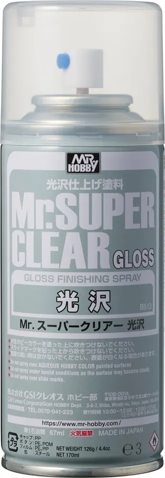 Gunze Mr. Super Clear Gloss B513 lesklý lak ve spreji (170 ml)