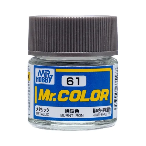 Lahvička metalické barvy Gunze Mr. Color C061 spálené železo (Burnt Iron) 10 ml