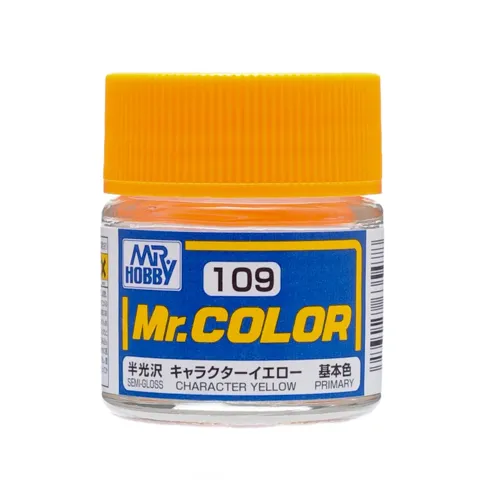 Lahvička lakové barvy Gunze Mr. Color C109 žlutá (Character Yellow) 10 ml