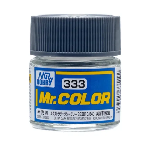 Lahvička barvy Gunze Mr. Color C333 extra tmavá námořní šedá BS381C 640, 10 ml
