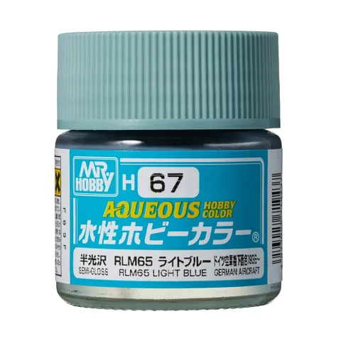 Lahvička akrylové barvy Gunze Aqueous Hobby Color H067 RLM65 světle modrá 10 ml