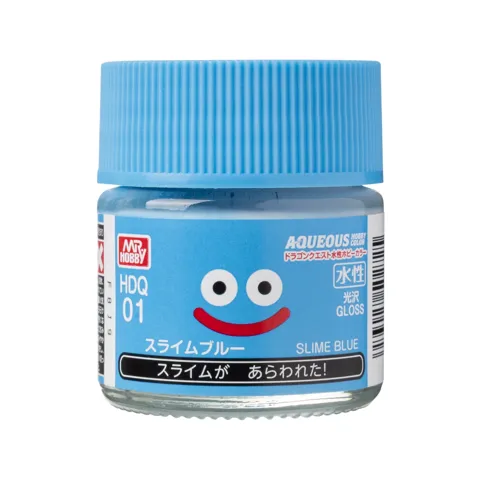Lahvička akrylové barvy Mr. Hobby Aqueous Hobby Color HDQ01 slizová modrá lesklá 10 ml