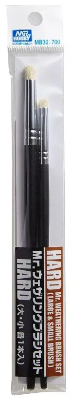 Sada dvou patinovacích štětců Gunze Mr. Weathering Brush Set MB30 Hard