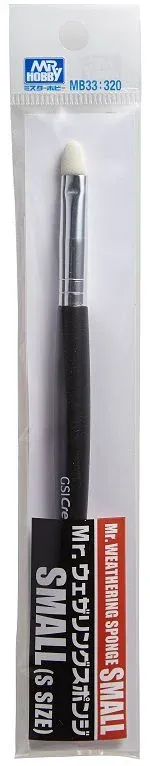 Patinovací houbička Mr. Hobby MB33 Weathering Sponge Small na rukojeti v balení