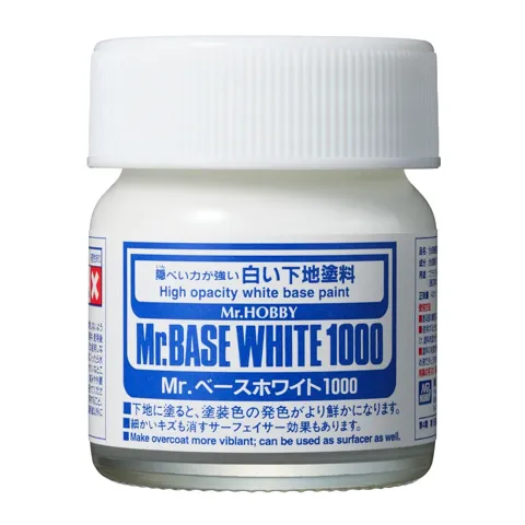 Gunze Mr. Hobby SF283 Mr. Base White 1000 bílý surfacer, zrnitost 1000 (40 ml)