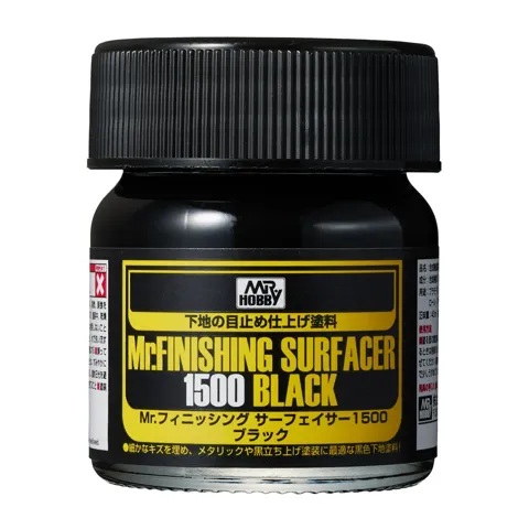 Lahvička černého základu Gunze Mr. Finishing Surfacer 1500 Black 40 ml