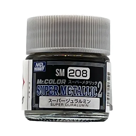 Lahvička metalické barvy Gunze Mr. Color Super Metallic II SM208 super dural, 10 ml
