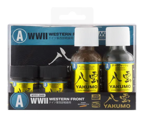 Mr. Hobby AMMO MIG WY01 Yakumo Color Set A – weathering set západní fronta WWII (4 ks)