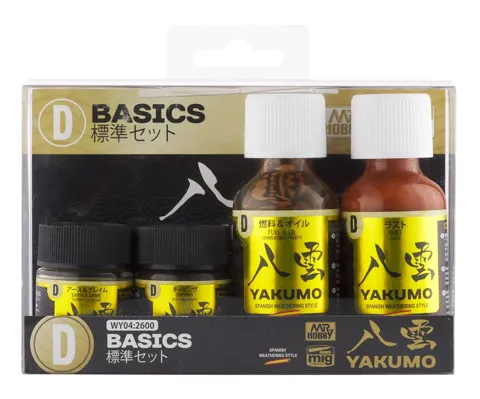 Gunze Mr.Hobby AMMO MIG Yakumo Color Set D BASICS WY04 sada pro weathering (4 produkty)
