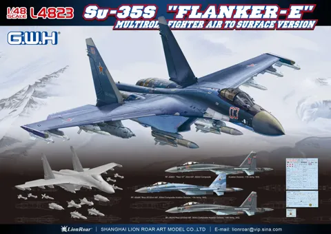 Krabice stavebnice Great Wall Hobby GWHL4823 Su-35S Flanker E v měřítku 1/48 — obrázek 2
