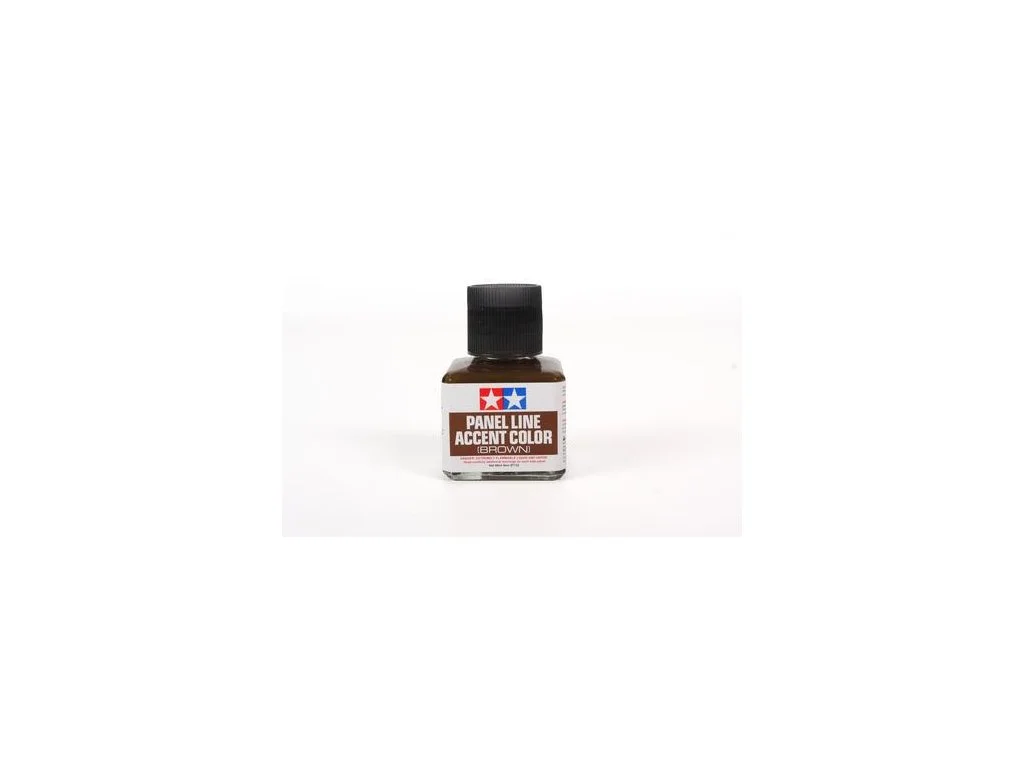 Lahvička Tamiya 87132 Panel Line Accent Color hnědá 40 ml se štětečkem ve víčku