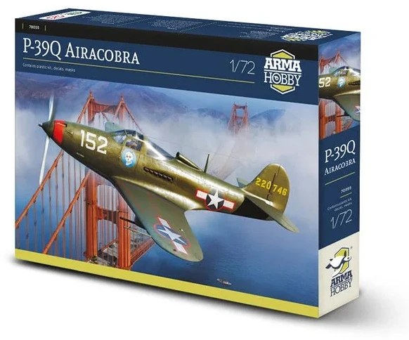Krabice plastikové stavebnice Arma Hobby 70055 P-39Q Airacobra v měřítku 1/72