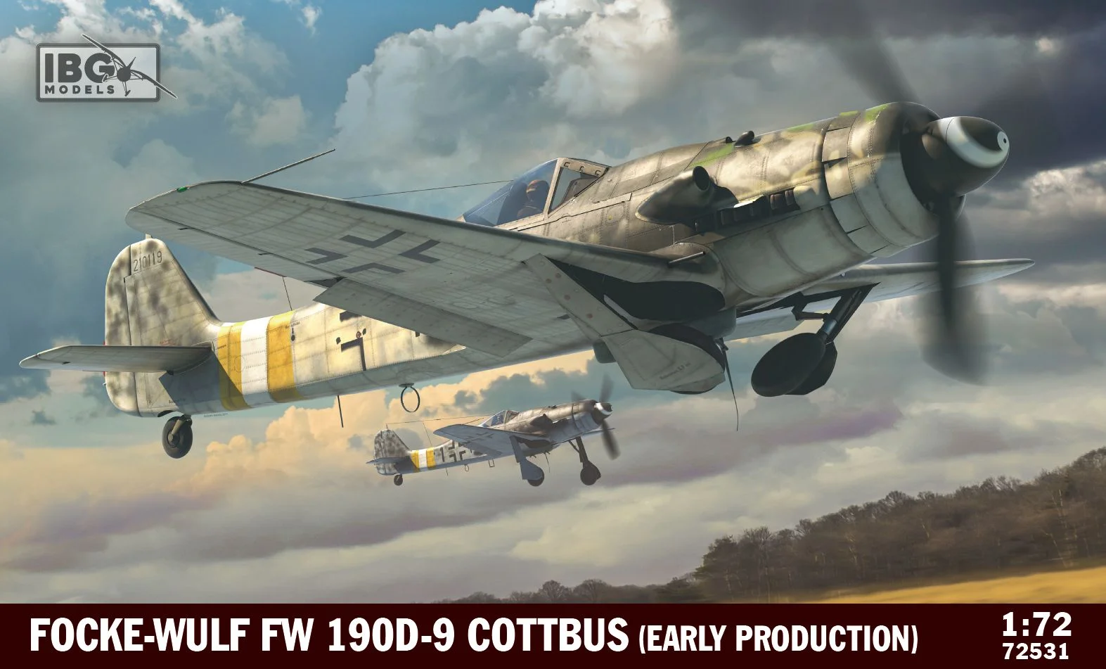 Krabice stavebnice IBG Models 72531 Focke-Wulf Fw 190D-9 Cottbus v měřítku 1/72