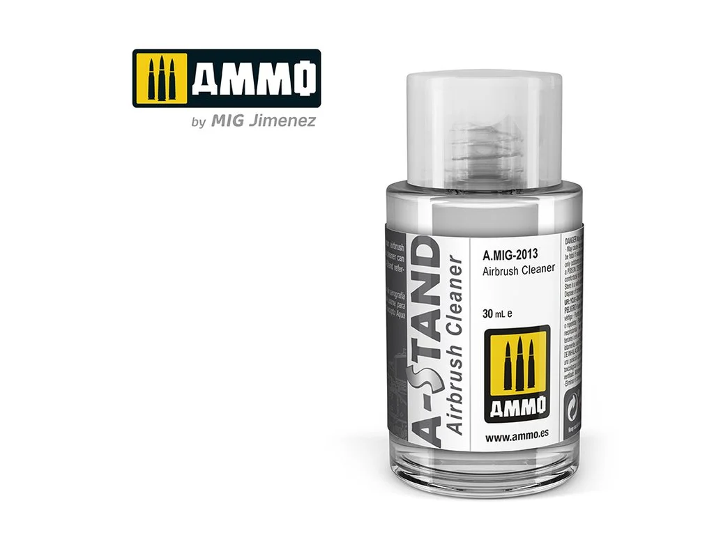 Lahvička AMMO Mig A.MIG-2013 A-Stand Airbrush Cleaner 30 ml, čistič airbrushe