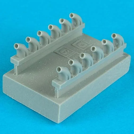 Resinové výfuky Quickboost QB48078 pro model P-39 Q/N Airacobra 1/48 Eduard
